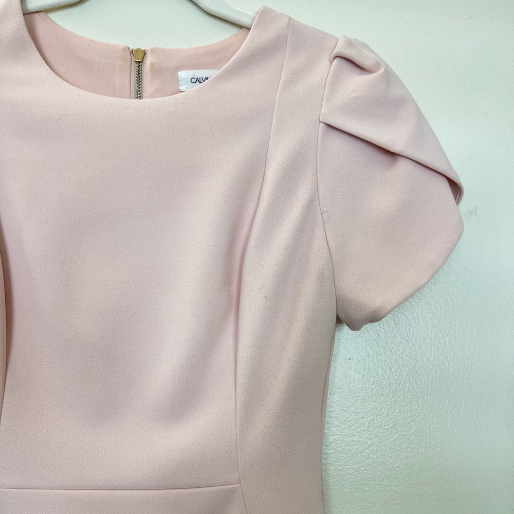 Calvin Klein light pink Tulip Sleeve Dress